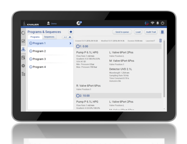 Logiciel KNAUER Mobile Control